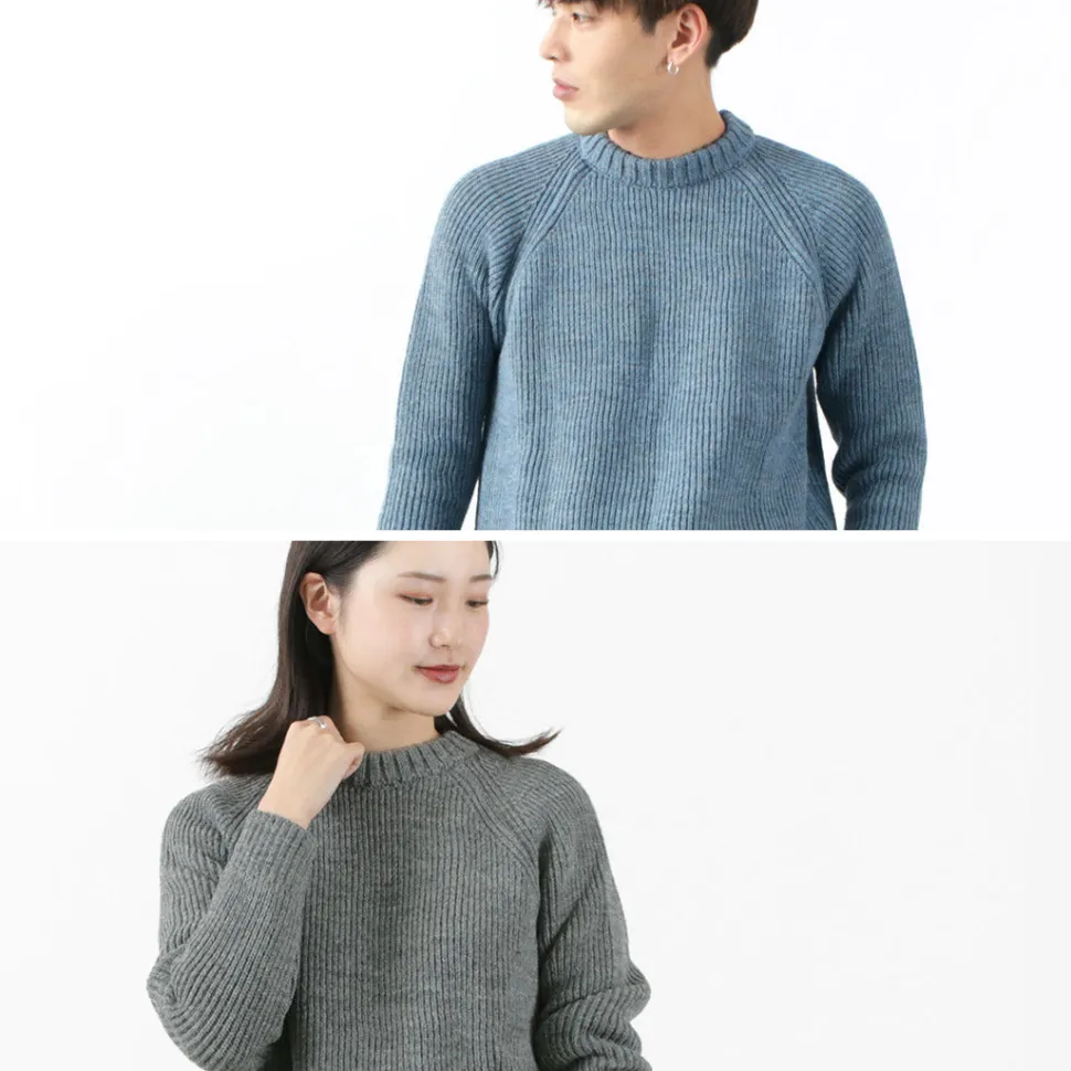 KERRY WOOLLEN MILLS / 7G 1PLY fisherman rib crew neck knit