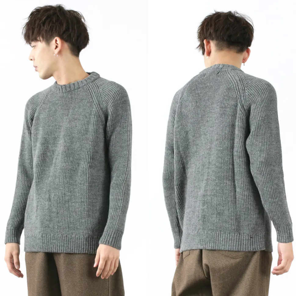 KERRY WOOLLEN MILLS / 7G 1PLY fisherman rib crew neck knit