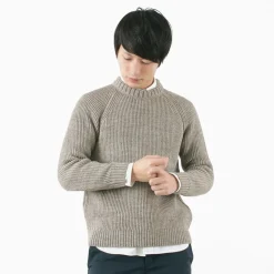 KERRY WOOLLEN MILLS / 7G 1PLY fisherman rib crew neck knit