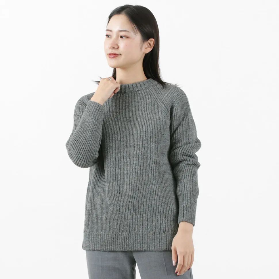 KERRY WOOLLEN MILLS / 7G 1PLY fisherman rib crew neck knit