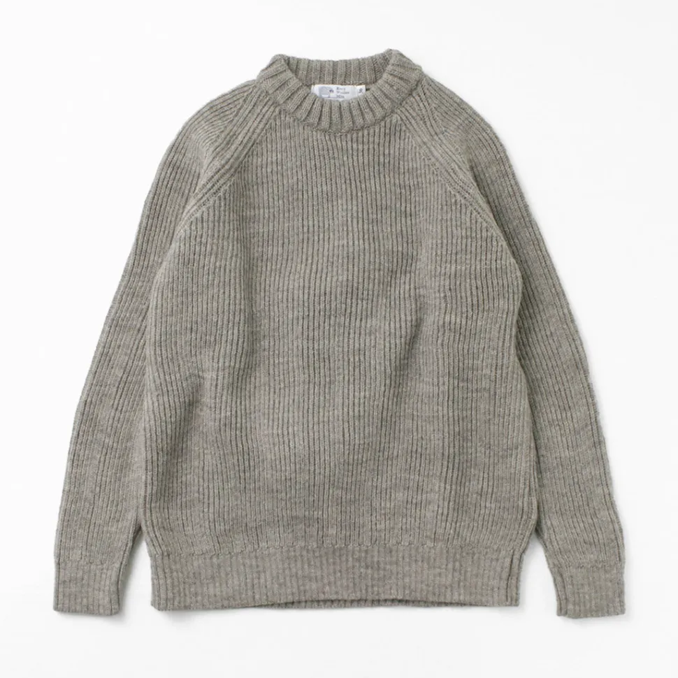 KERRY WOOLLEN MILLS / 7G 1PLY fisherman rib crew neck knit