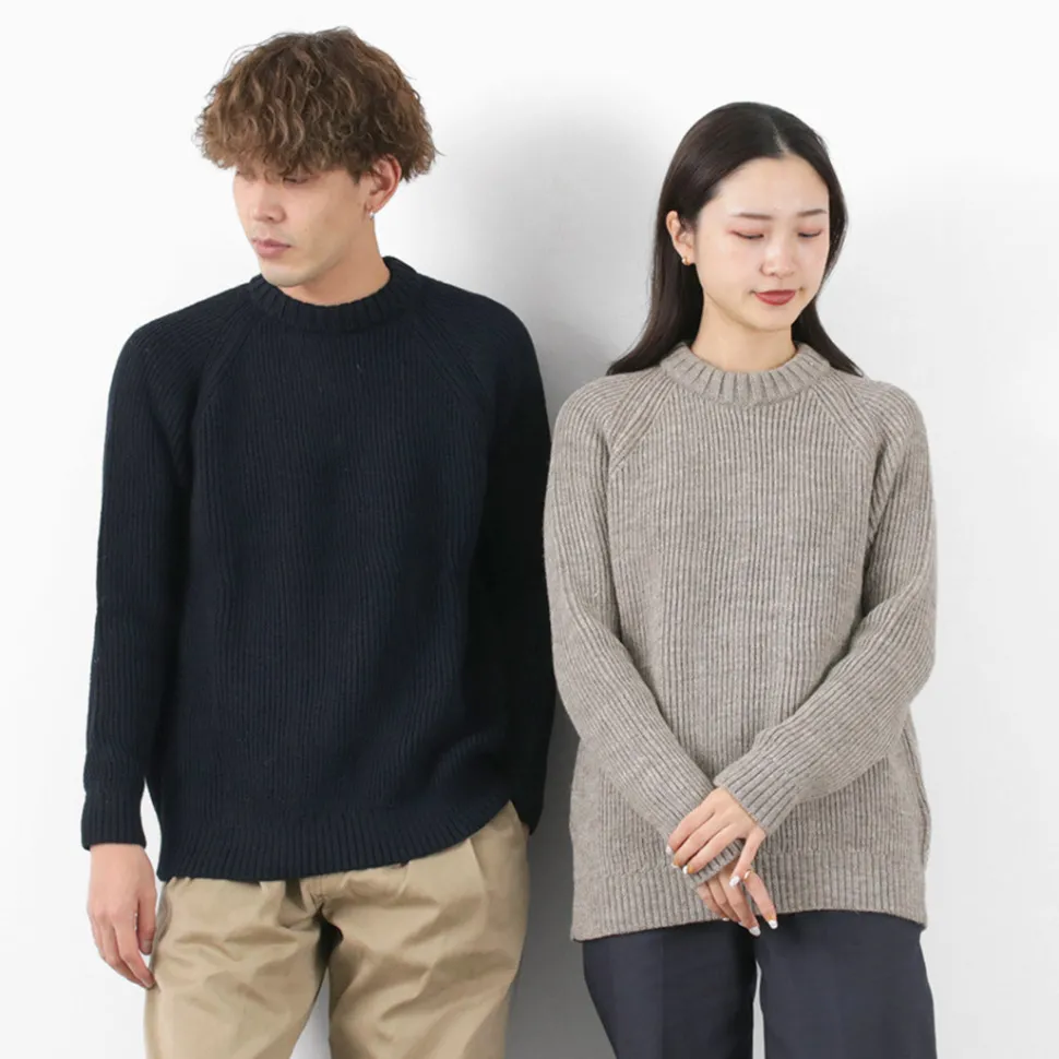 KERRY WOOLLEN MILLS / 7G 1PLY fisherman rib crew neck knit