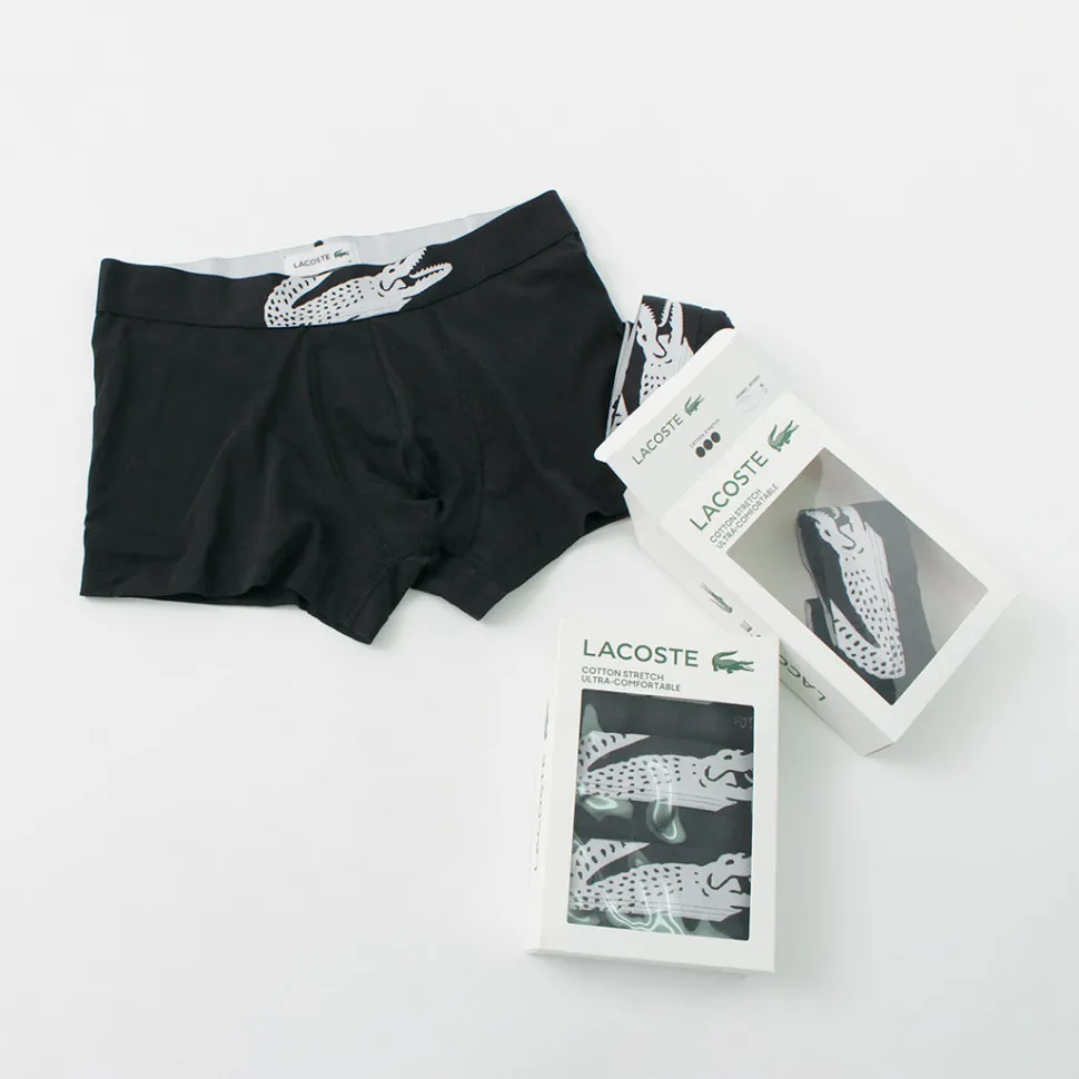 LACOSTE / Croc Print 3 Pack Boxer Pants