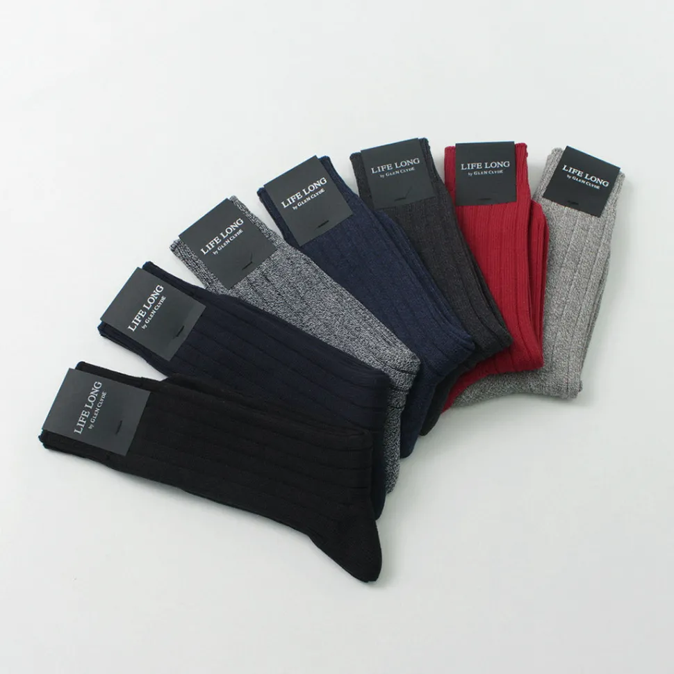 LIFE LONG BY GLEN CLYDE / TS-1 Cotton and Cordura ribbed socks