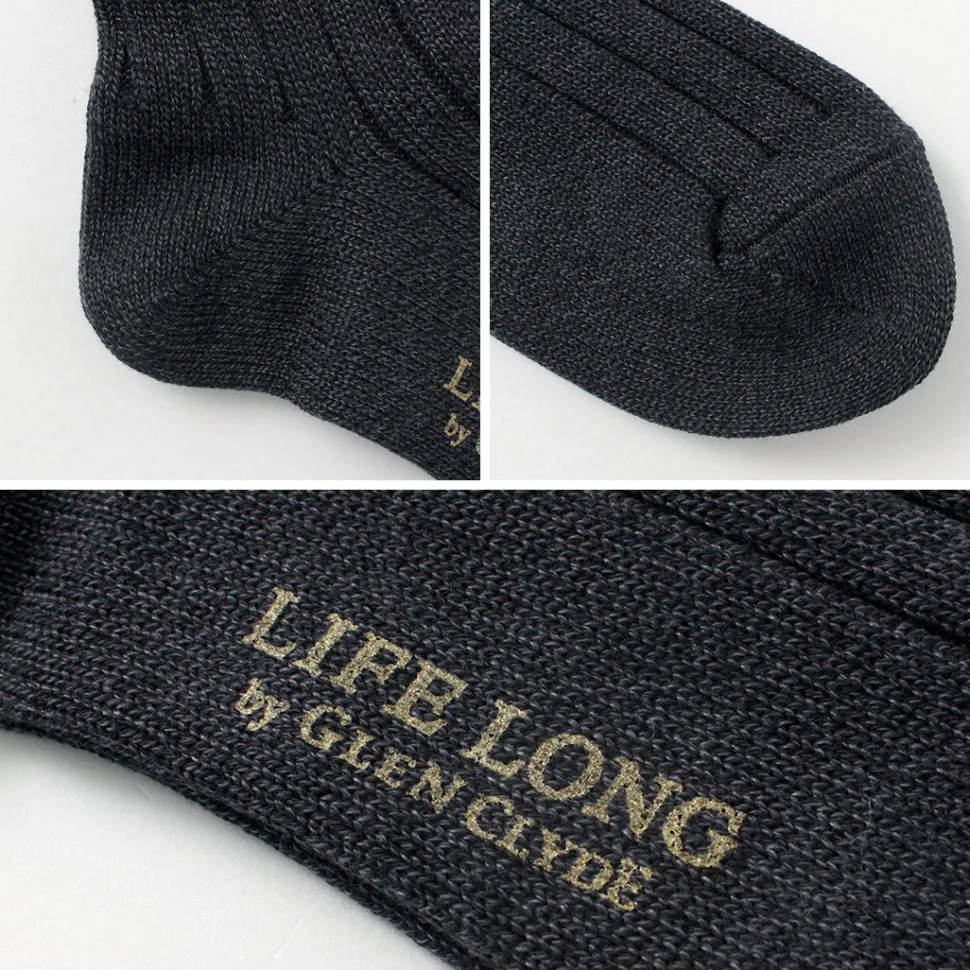LIFE LONG BY GLEN CLYDE / TS-1 Cotton and Cordura ribbed socks