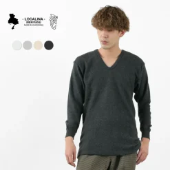 LOCALINA MERIYASU / U-Neck Cashmere Blend Long Sleeve Inner