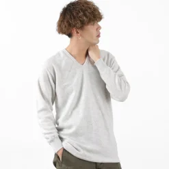 LOCALINA MERIYASU / U-Neck Cashmere Blend Long Sleeve Inner