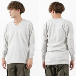 LOCALINA MERIYASU / U-Neck Cashmere Blend Long Sleeve Inner