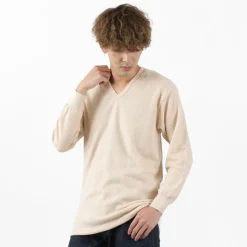 LOCALINA MERIYASU / U-Neck Cashmere Blend Long Sleeve Inner
