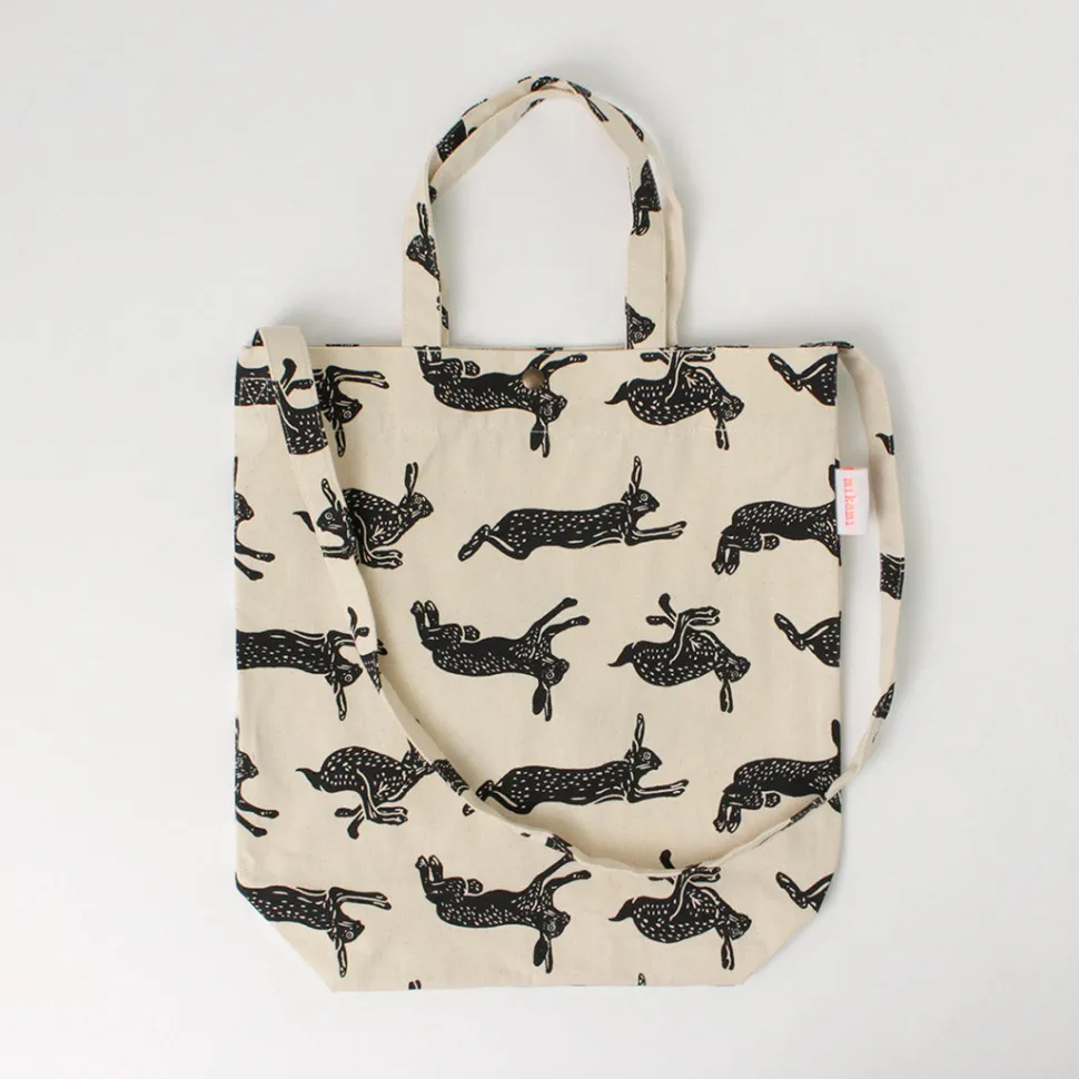 MIKAMI / Cotton twill sling tote bag