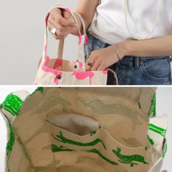 MIKAMI / Cotton twill sling tote bag