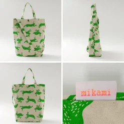 MIKAMI / Cotton twill sling tote bag