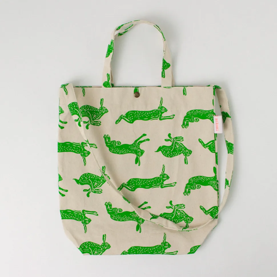 MIKAMI / Cotton twill sling tote bag