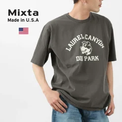 MIXTA / Basic crew print T-shirt (dog park)