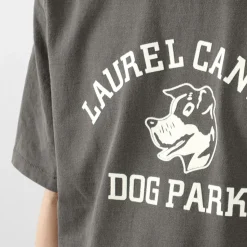 MIXTA / Basic crew print T-shirt (dog park)