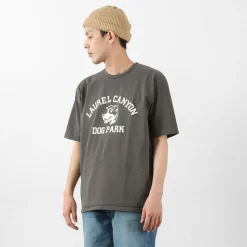 MIXTA / Basic crew print T-shirt (dog park)