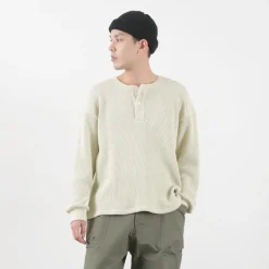 MOC T / Heavy Neon Waffle Henry Neck Pullover