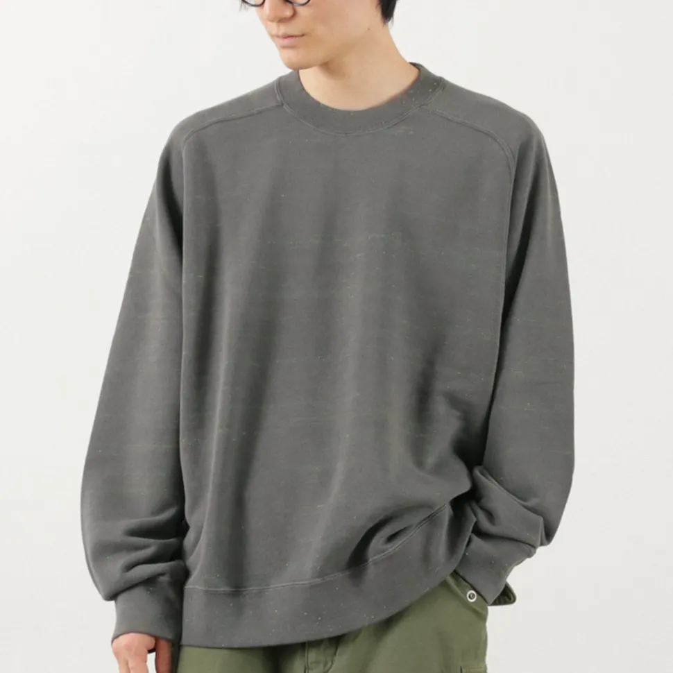 MOC T / Neon Script Loopwheel Overdyed Raglan Long Sleeve Sweatshirt