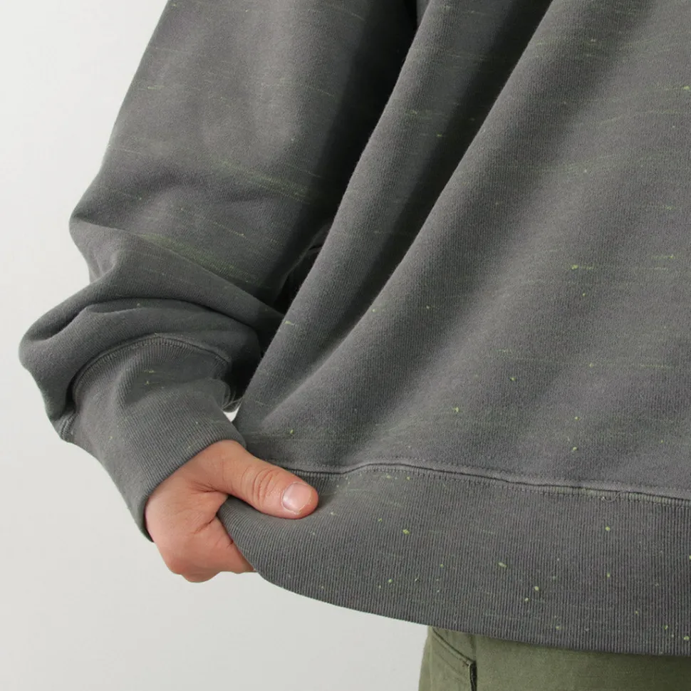 MOC T / Neon Script Loopwheel Overdyed Raglan Long Sleeve Sweatshirt