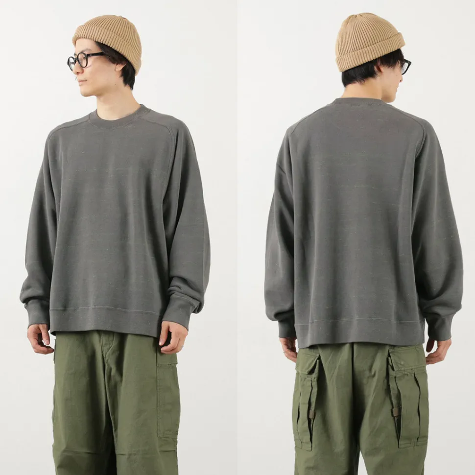 MOC T / Neon Script Loopwheel Overdyed Raglan Long Sleeve Sweatshirt