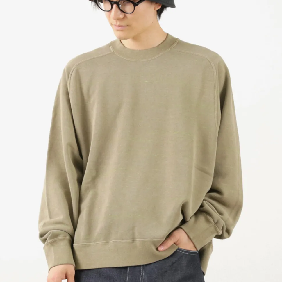 MOC T / Neon Script Loopwheel Overdyed Raglan Long Sleeve Sweatshirt
