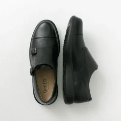 MOONSTAR / Breathable Waterproof Double Monk Strap Leather Shoes