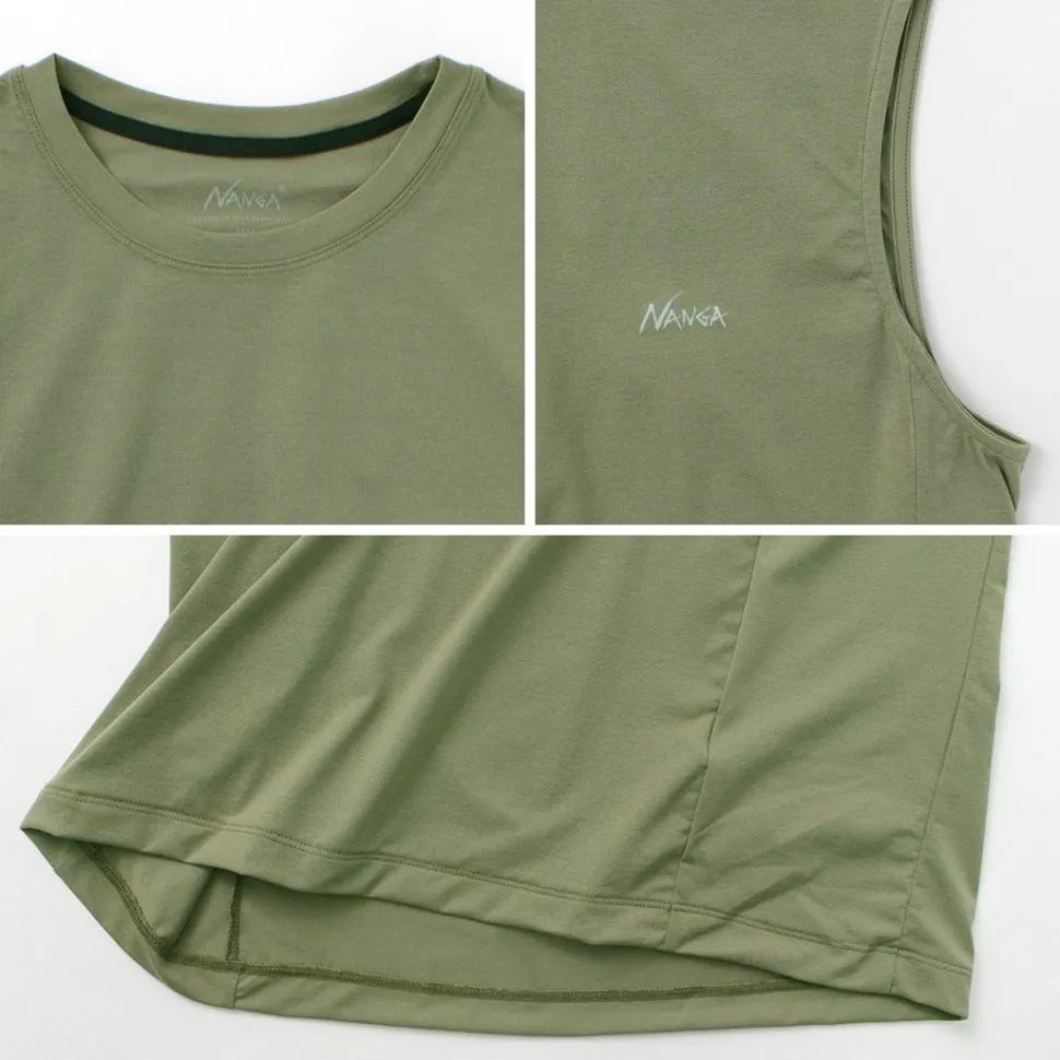 NANGA / Dry base layer no sleeve tee