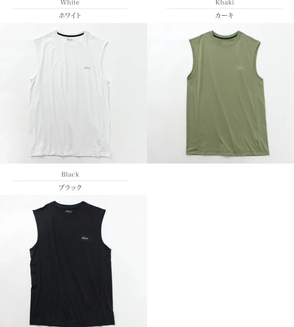 NANGA / Dry base layer no sleeve tee