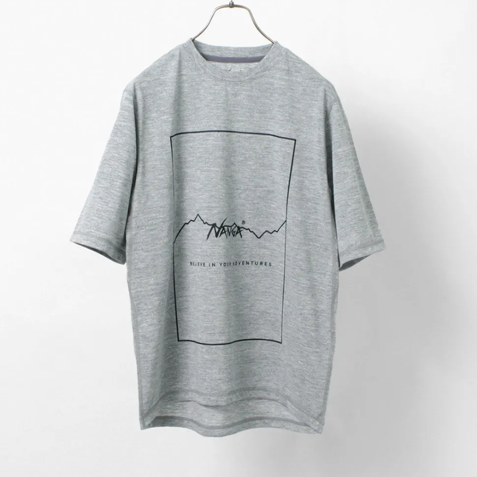 NANGA / Dry Mix Frame Logo Tee