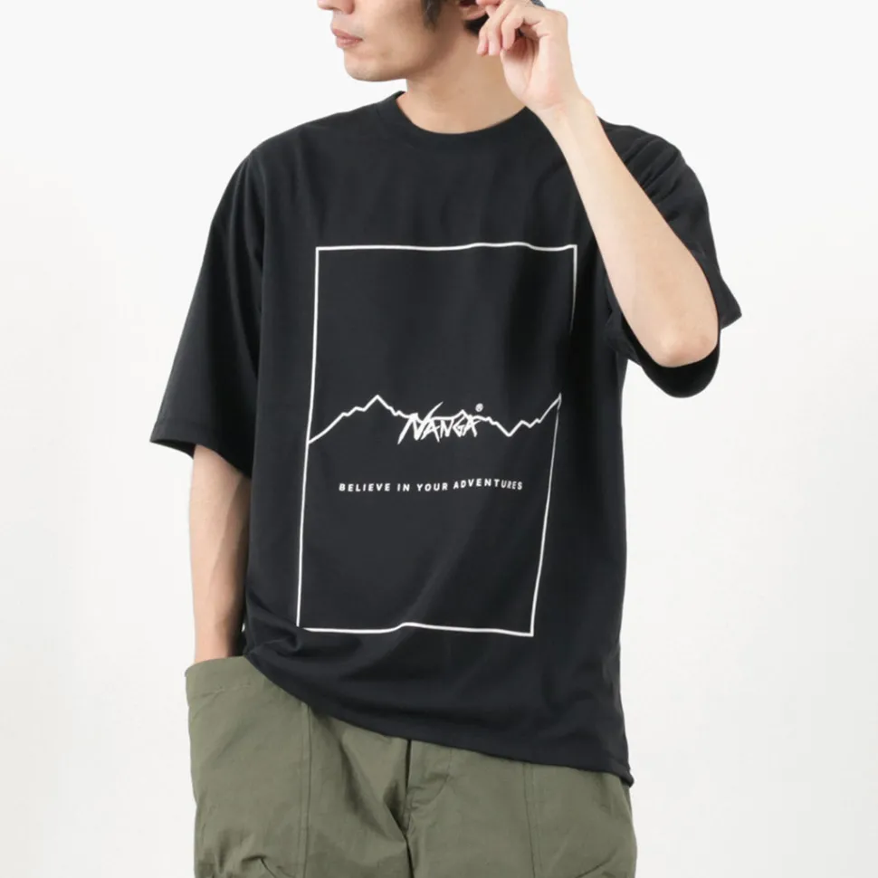 NANGA / Dry Mix Frame Logo Tee