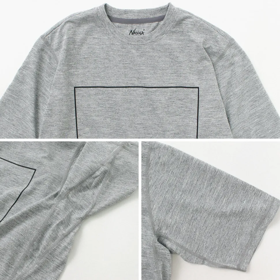 NANGA / Dry Mix Frame Logo Tee