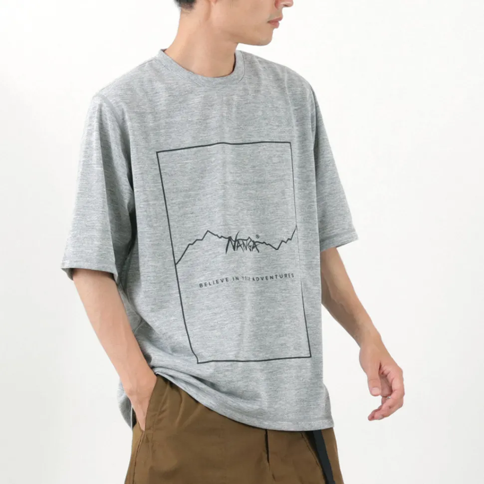 NANGA / Dry Mix Frame Logo Tee