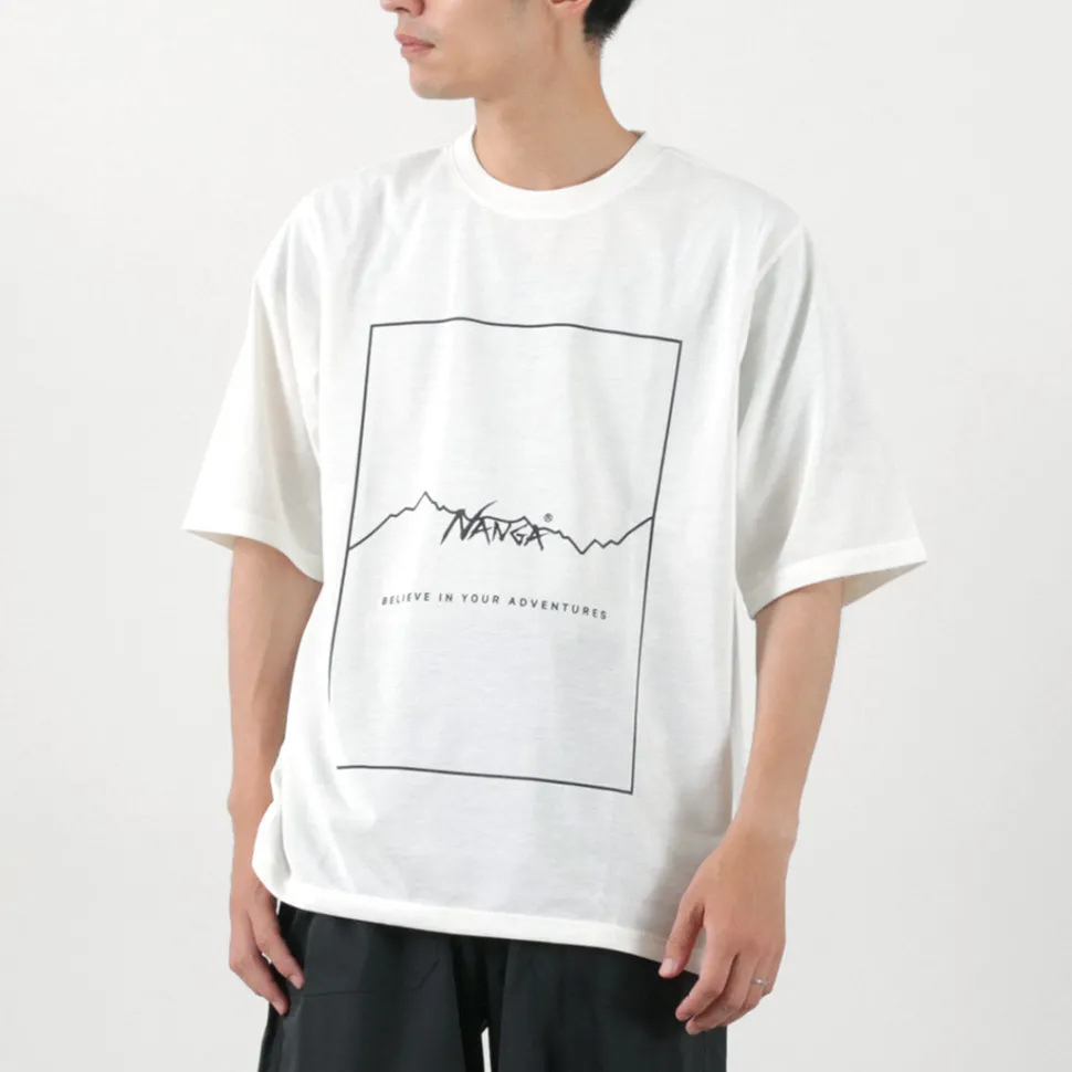 NANGA / Dry Mix Frame Logo Tee