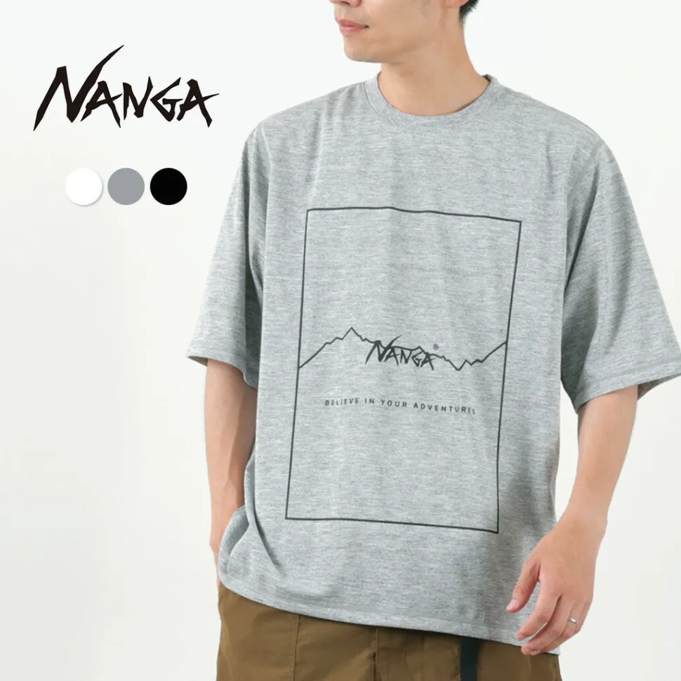 NANGA / Dry Mix Frame Logo Tee