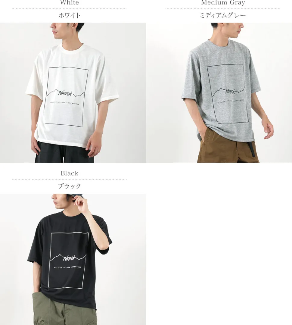 NANGA / Dry Mix Frame Logo Tee