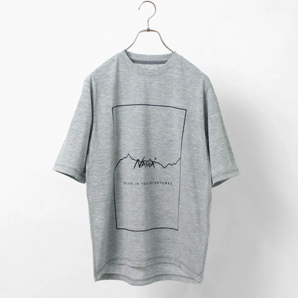 NANGA / Dry Mix Frame Logo Tee
