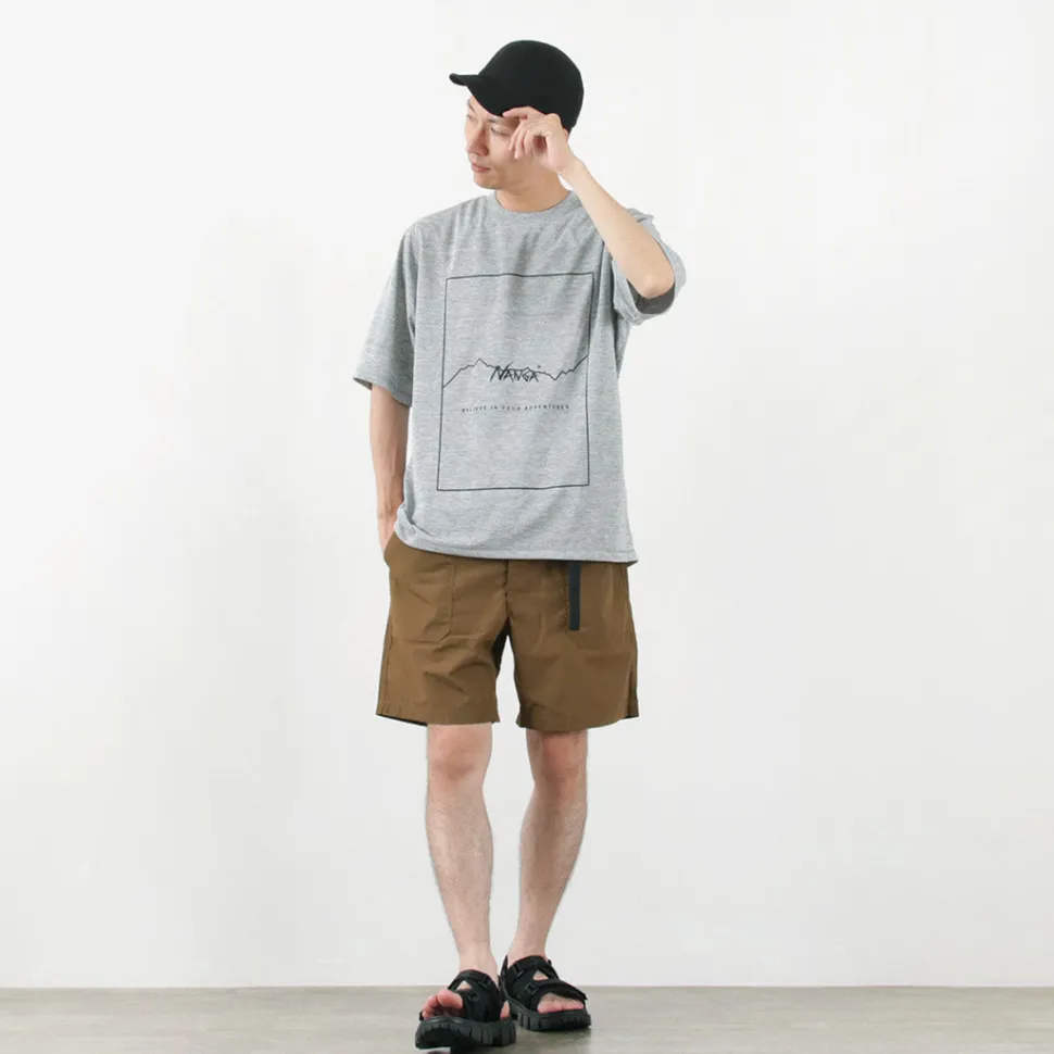 NANGA / Dry Mix Frame Logo Tee