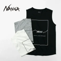 NANGA / Dry mix frame logo tank top T-shirt