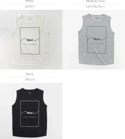 NANGA / Dry mix frame logo tank top T-shirt