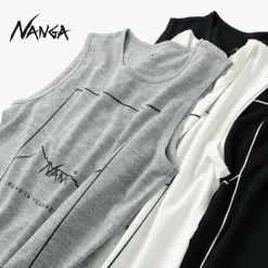 NANGA / Dry mix frame logo tank top T-shirt