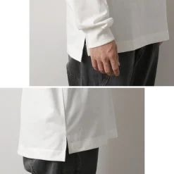 NANGA / Eco Hybrid Box Logo Embroidery Long Sleeve T-Shirt