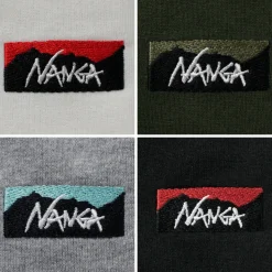 NANGA / Eco Hybrid Box Logo Embroidery Long Sleeve T-Shirt