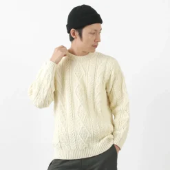 OLD DERBY KNITWEAR / Aran Crew Pullover