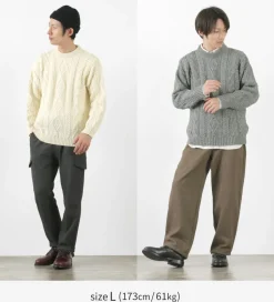 OLD DERBY KNITWEAR / Aran Crew Pullover