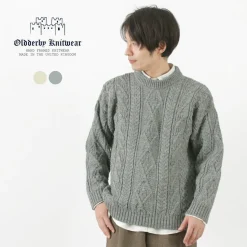 OLD DERBY KNITWEAR / Aran Crew Pullover