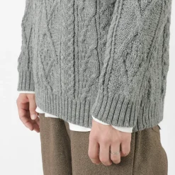 OLD DERBY KNITWEAR / Aran Crew Pullover