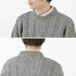 OLD DERBY KNITWEAR / Aran Crew Pullover