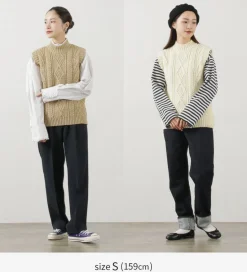 OLD DERBY KNITWEAR / Cable Turtle Slipover