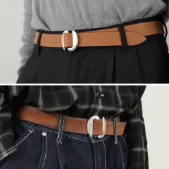 ORCIANI / Hunting Double Suede and Leather Belt S-Buckle