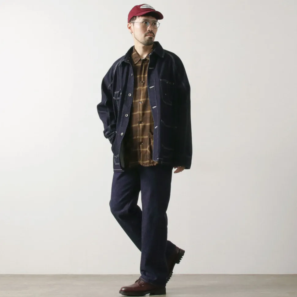 ORDINARY FITS / Denim coverall jacket one-wash